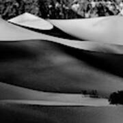 Waves Of Sand In Black And White Poster
