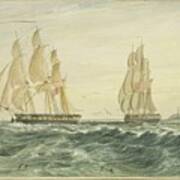 West Indiaman 'ann' Off Flat Holm, 1826 Poster