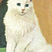 White Cat Poster