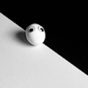 White Fresh Egg  With Small Cute Eyes Poster