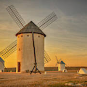 Windmills At Campo De Criptana La Mancha Spain_grk2370_02062019 Poster