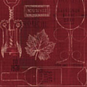 Wine Blueprint Iv Poster