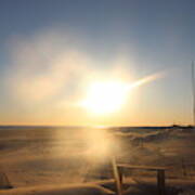 Winter Sunset  At Jones Beach Poster