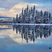 Winter Colors On Lake Wenatchee Poster