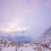 Winter Morning Light Tuckerman Ravine Poster