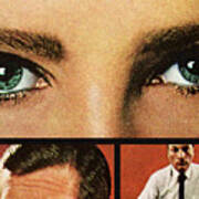 Woman's Eyes And Two Men Poster