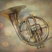 Wonderful Old French Horn Poster