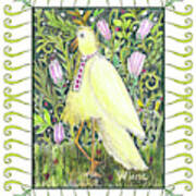 Yellow Bird With Tie Poster