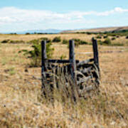 Yellow Grass And Fence Anchor Poster