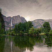 Yosemite Falls And Merced River Poster