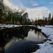 Yosemite Mountains At Dawn Poster