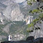 Yosemite National Park Glacier Point Overlooking Twin Waterfalls Poster