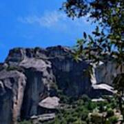 Yosemite Rock Formation Through Trees 2 Poster