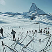 Zermatt Skiing Poster