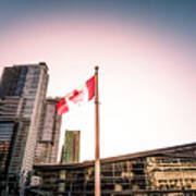 Canada Maple Leaf Flag Waterfront 0247-101 Poster