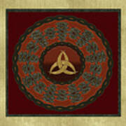 Tribal Celt Triquetra Symbol Mandala Poster
