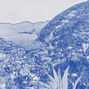 Blueprint Drawing Of Cinque Terre 4 #1 Poster