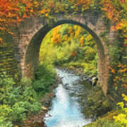 Colorful Autumn Bridge #1 Poster