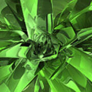 Green Abstract #1 Poster