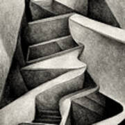 Interpretation Of Escher's Infinite Stairs #1 Poster
