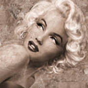 Marilyn Danella Ice Q Sepia Poster