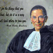 Ruth Bader Ginsburg Painting #1 Poster