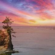 Siletz Point Sunset Pacific Coast #2 Poster
