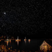 Stars Over Bunkers Harbor Poster