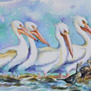 White Pelicans #2 Poster