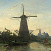 Windmills Near Rotterdam #2 Poster