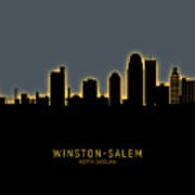 Winston-salem North Carolina Skyline #11 Poster