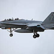 Vfa-106 F/a-18d Hornet On Short Final To 23 L Nas Oceana Poster