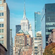 Looking At Skyline Of Manhattan New York City  #12 Poster