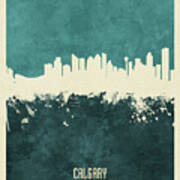 Calgary Canada Skyline #13 Poster