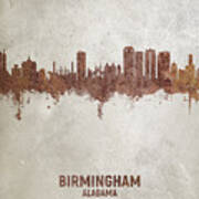 Birmingham Alabama Skyline #14 Poster