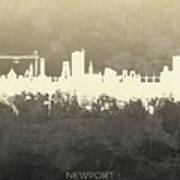 Newport Wales Skyline #15 Poster