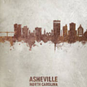 Asheville North Carolina Skyline #16 Poster