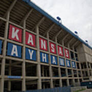 Kansas Jayhawks Sign At University Of Kansas Poster