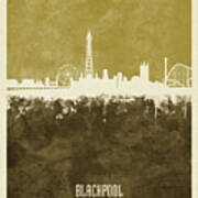 Blackpool England Skyline #18 Poster