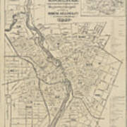 1872 Rochester New York Historical Map Monroe County Poster