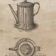 1889 Coffee Pot Patent Poster