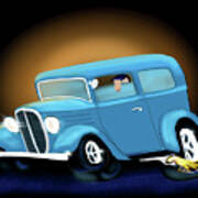 1934 Chevrolet Hot Rod Poster