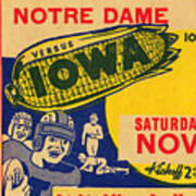 1939 Notre Dame Vs. Iowa Poster