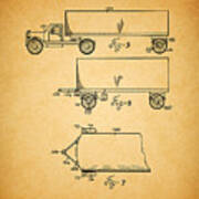 1943 Semi Truck Patent Poster