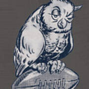 1947 Rice Owl Football Art Poster