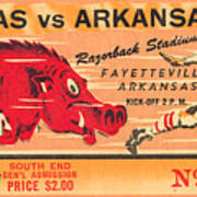 1957 Arkansas Vs. Texas Poster