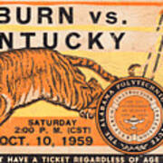 1959 Auburn Vs. Kentucky Poster