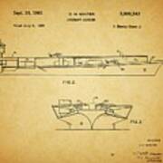 1961 Aircraft Carrier Patent Poster
