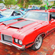 1971 Red Oldsmobile 442 W30 X123 Poster