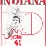 1980 Indiana Basketball Art Poster
